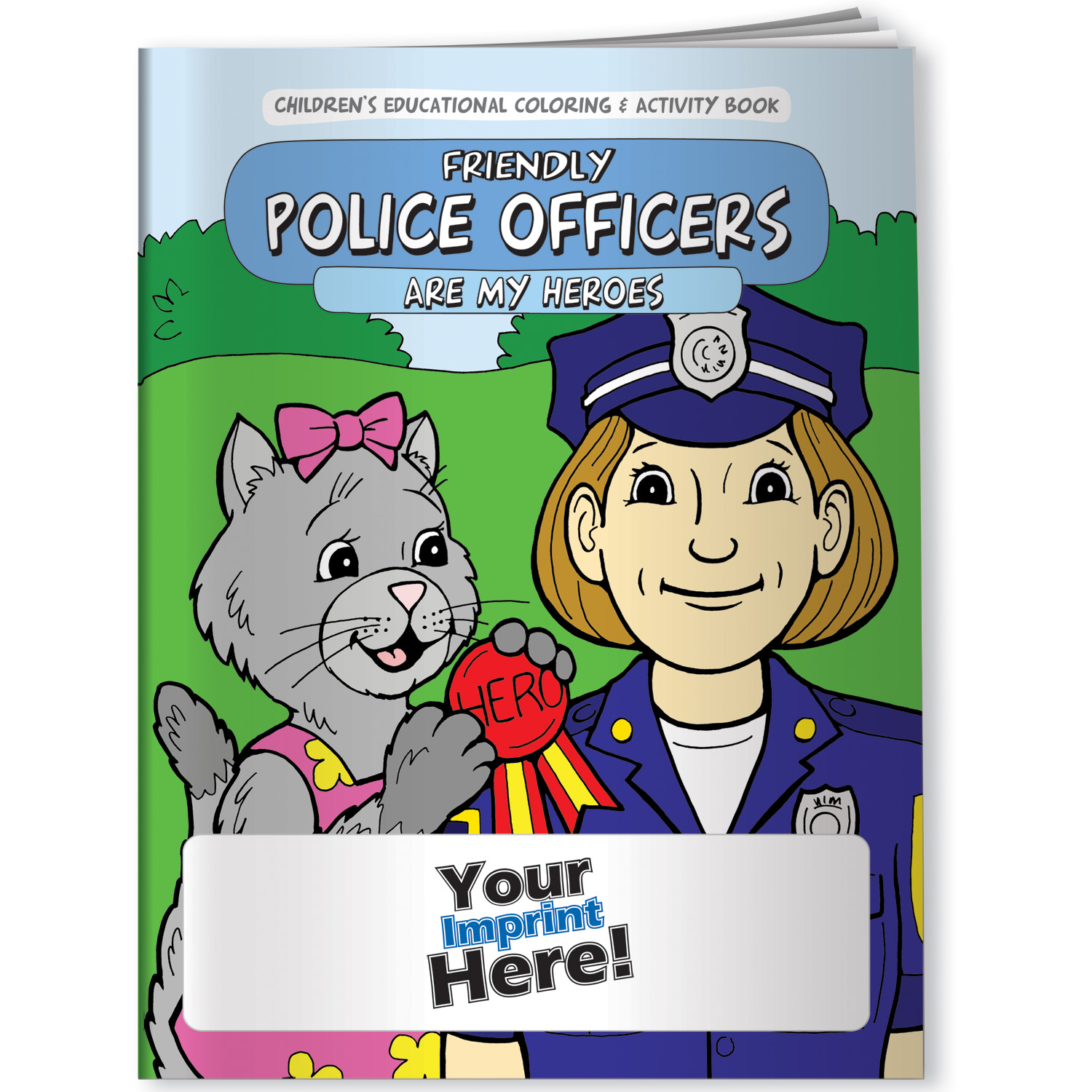 "Friendly Police Officers Are My Heroes" Coloring & Activity Books (Custom)